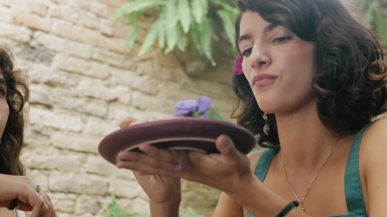 Stock Video A Girl Giving Her Friend A Dessert To Try Live Wallpaper For PC