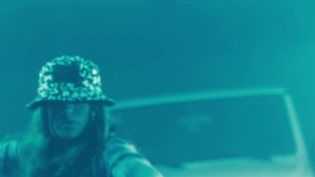 Stock Video A Girl Dancing Hip Hop Among Dim Blue Lights Live Wallpaper For PC