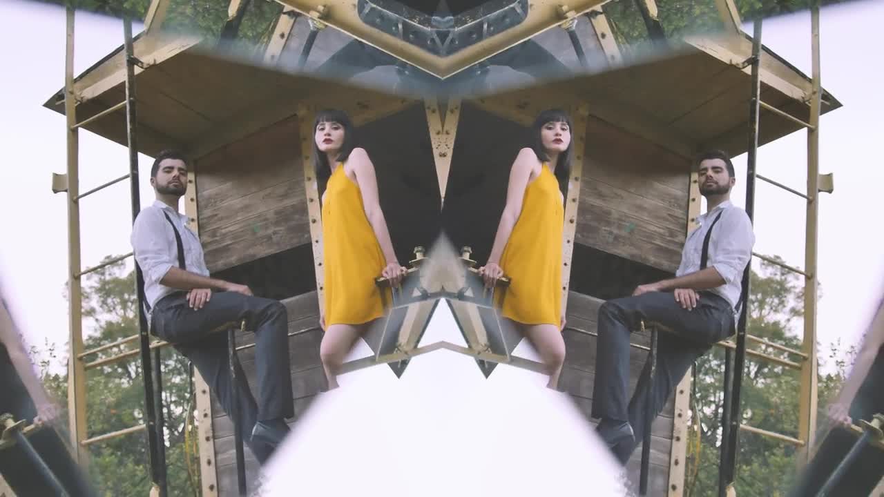 Stock Video A Girl And Two Boys In The Mirrors Of A Live Wallpaper For PC