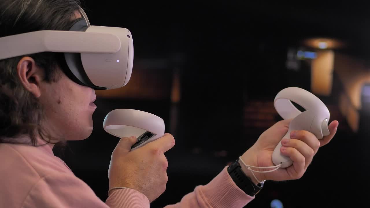 Stock Video A Gamer Playing A Shooter Video Game Live Wallpaper For PC