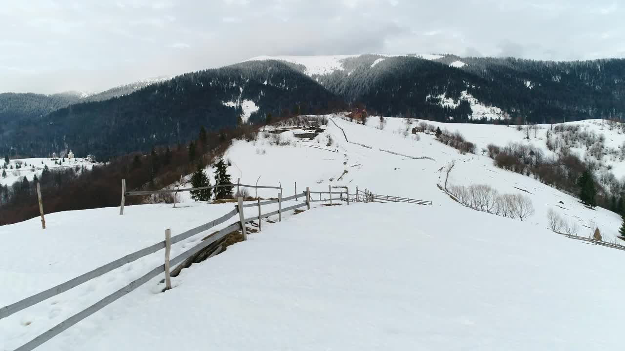 Stock Video A Frozen Farm In The Mountains Live Wallpaper For PC
