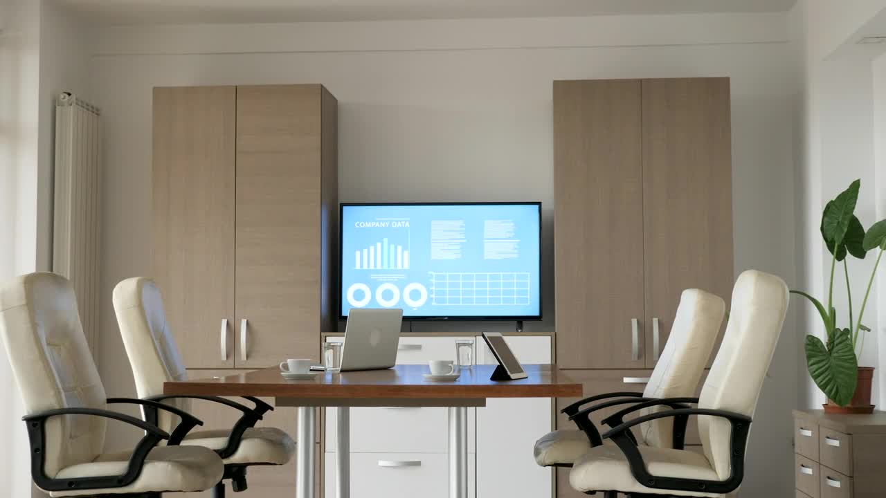 Stock Video Business Team Greet Clients With Handshake In Meeting Room Live Wallpaper For PC