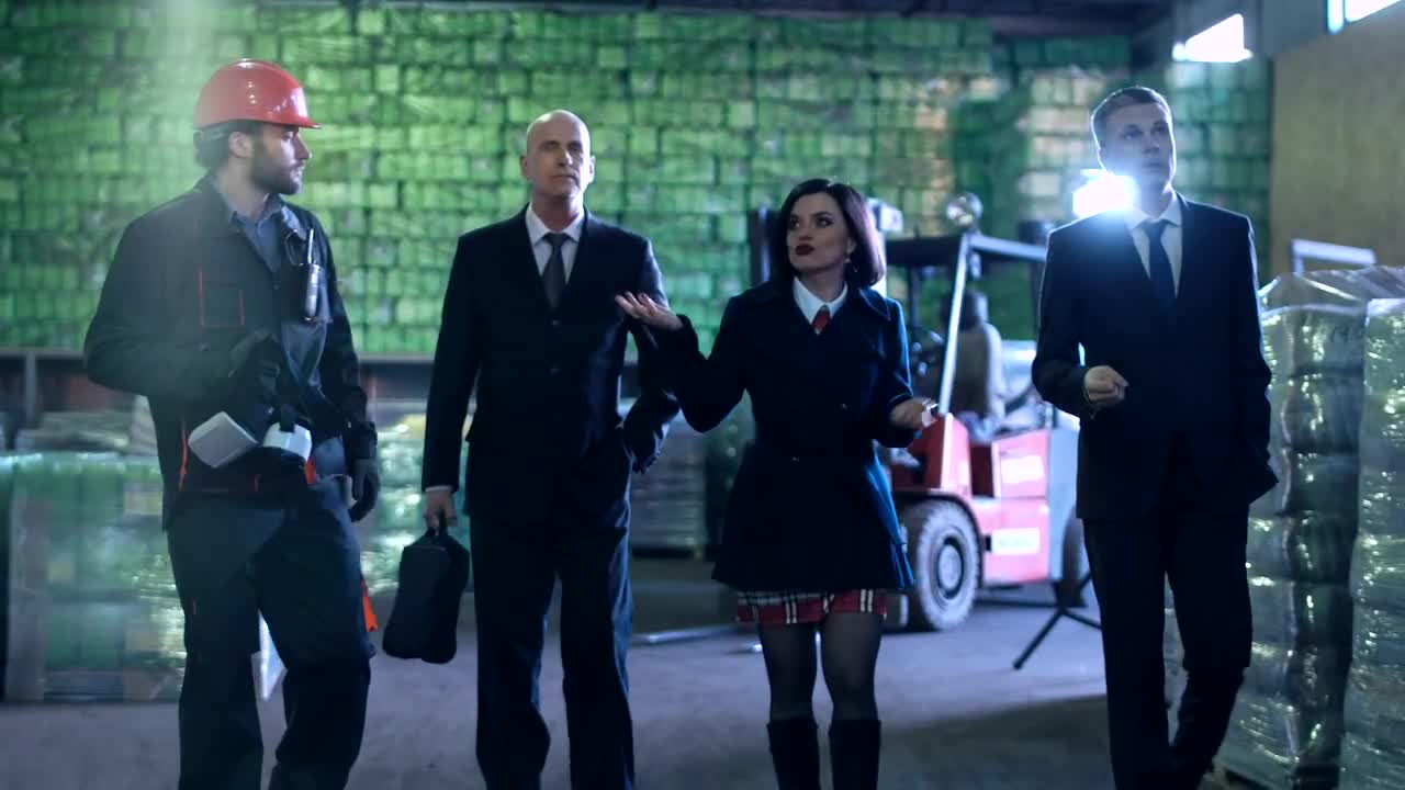 Stock Video Business People Walking In The Warehouse Live Wallpaper For PC