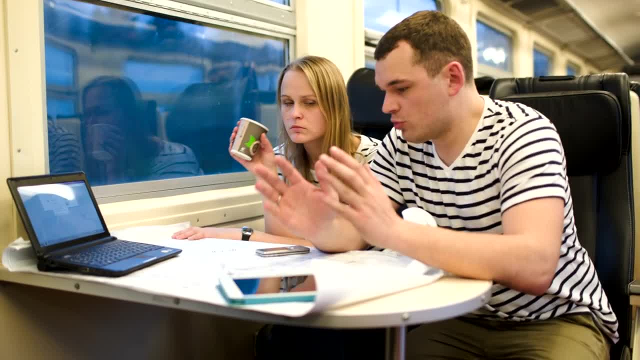 Stock Video Business Partners On A Train Live Wallpaper For PC