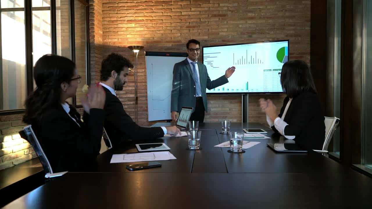 Stock Video Business Meeting With Businessmen Live Wallpaper For PC