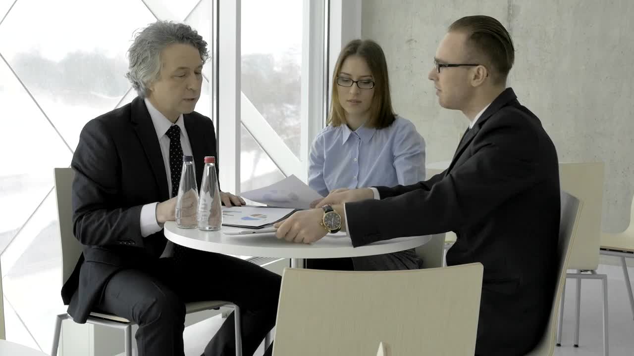 Stock Video Business Meeting Of Three People Live Wallpaper For PC