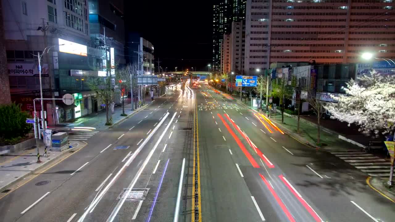 Stock Video Busan City Road With Traffic At Night Live Wallpaper For PC