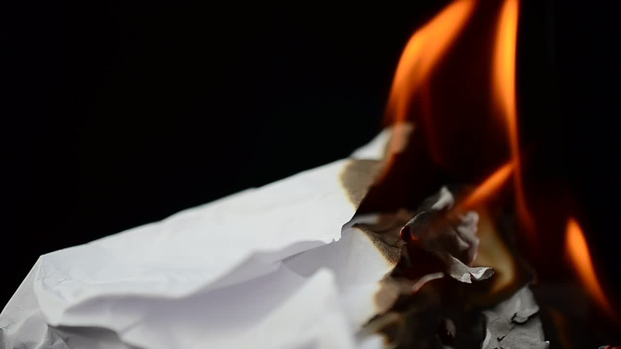 Stock Video Burning White Paper Live Wallpaper For PC