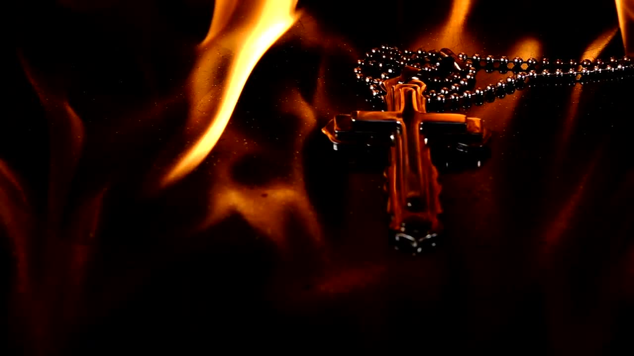 Stock Video Burning Crucifix Necklace Live Wallpaper For PC