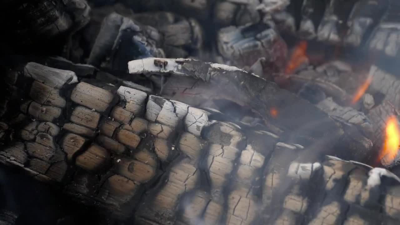 Stock Video Burning Charcoal And Flames In Slow Motion Live Wallpaper For PC