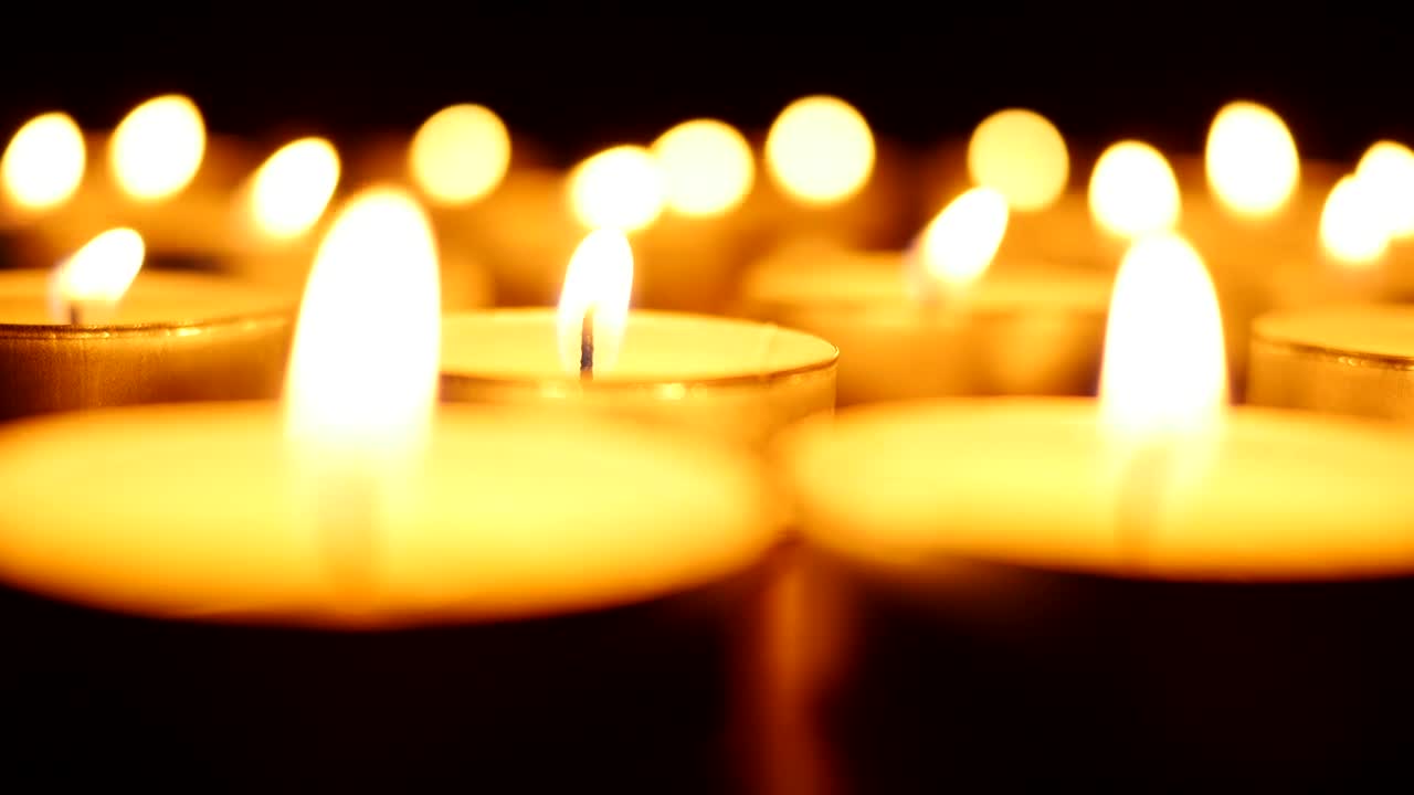 Stock Video Burning Candles Illuminating In The Dark Live Wallpaper For PC
