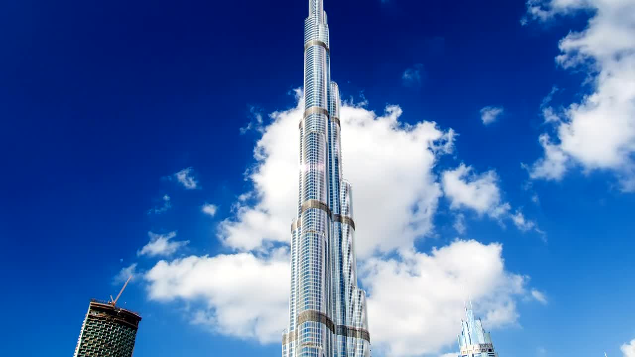 Stock Video Burj Khalifa Skyscraper Time Lapse Live Wallpaper For PC