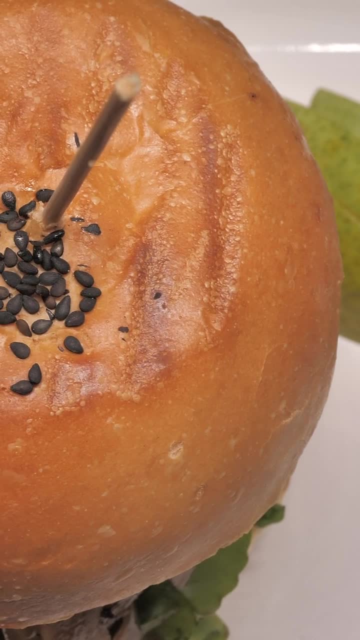Stock Video Burger With Black Sesame Live Wallpaper For PC