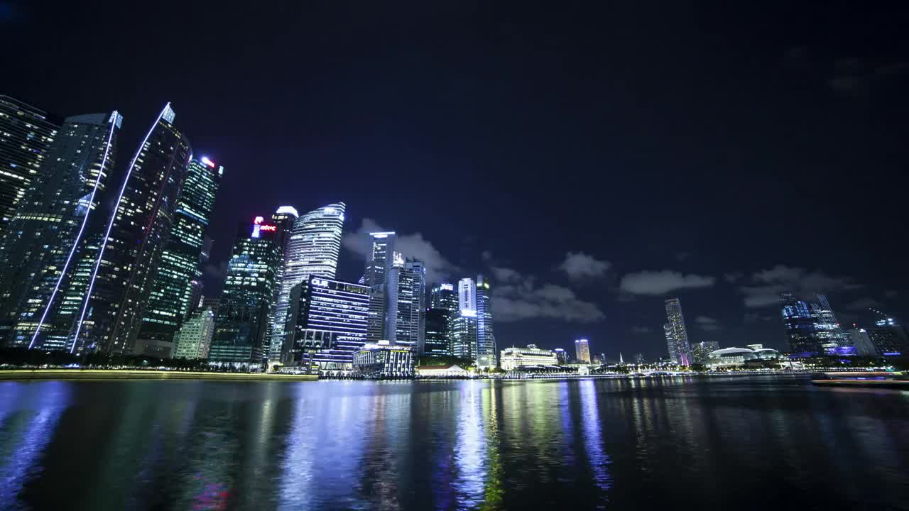 Stock Video Buildings Seen From A River At Night Live Wallpaper For PC