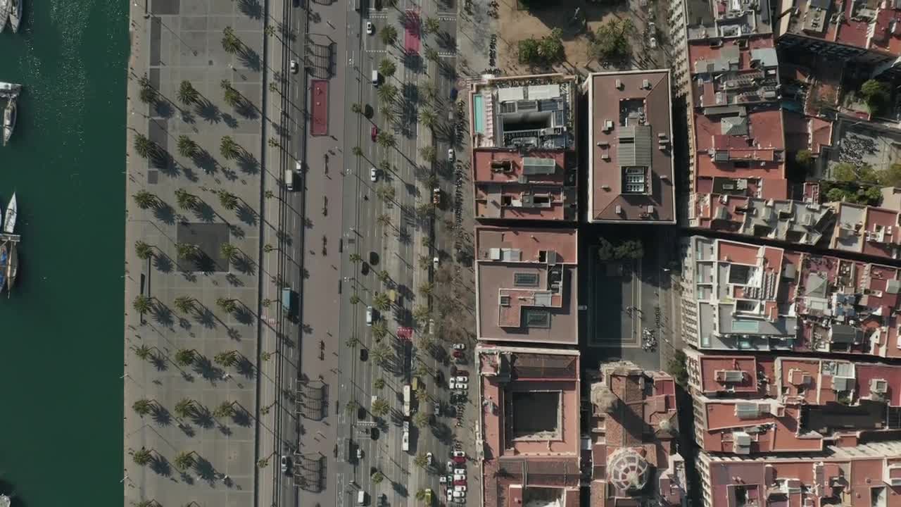 Stock Video Buildings On The Coast Of Barcelona Top Shot Live Wallpaper For PC