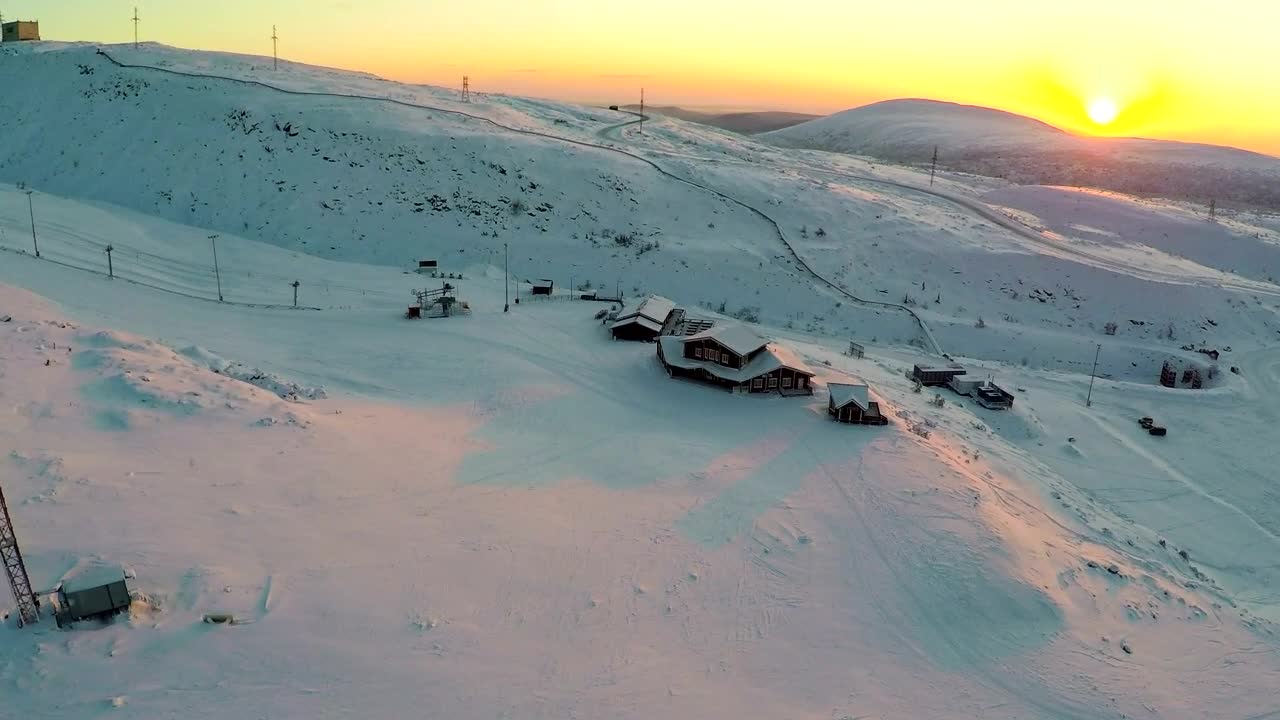 Stock Video Buildings On A Snow Covered Mountain Live Wallpaper For PC