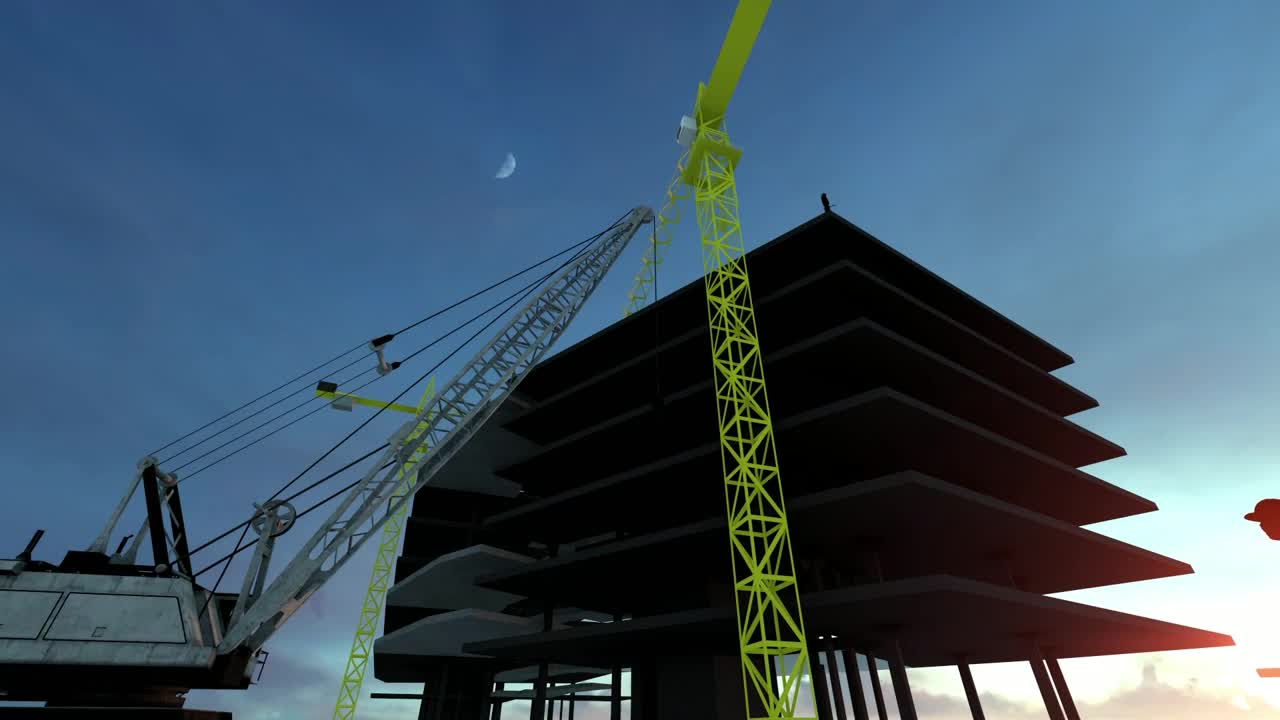 Stock Video Building Under Construction With An Architect Live Wallpaper For PC