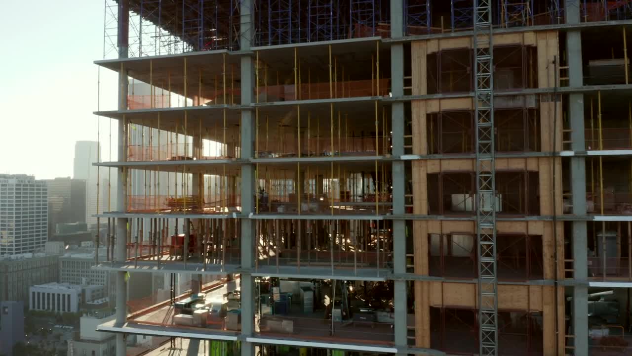 Stock Video Building Under Construction In Los Angeles Live Wallpaper For PC