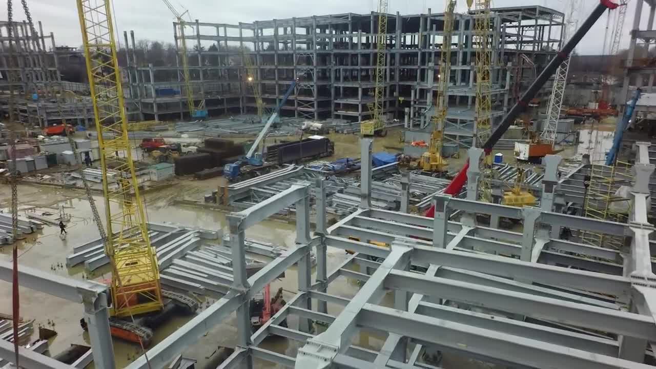 Stock Video Building Frames In A Construction Site Live Wallpaper For PC