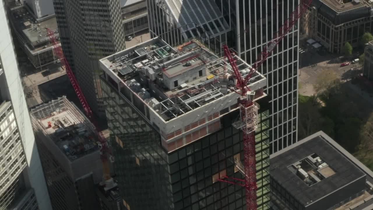 Stock Video Building And Construction Crane In A City Live Wallpaper For PC