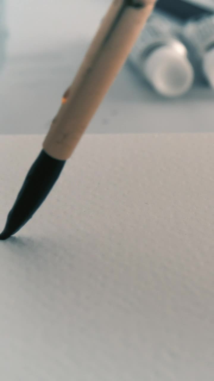 Stock Video Brush Painting Black Lines Live Wallpaper For PC