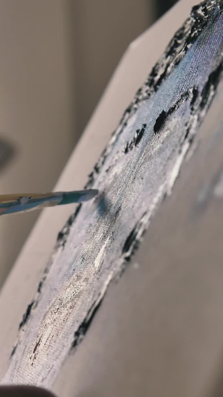Stock Video Brush Of An Artist Painting Artwork In Slow Motion Live Wallpaper For PC