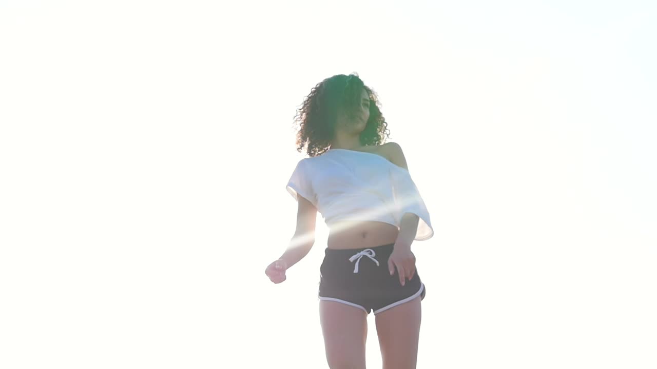 Stock Video Brunette Woman Dancing In The Sunlight Live Wallpaper For PC