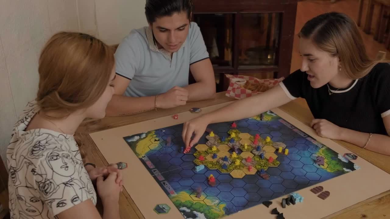Stock Video Brothers Playing With A Board Game In A Dining Room Live Wallpaper For PC