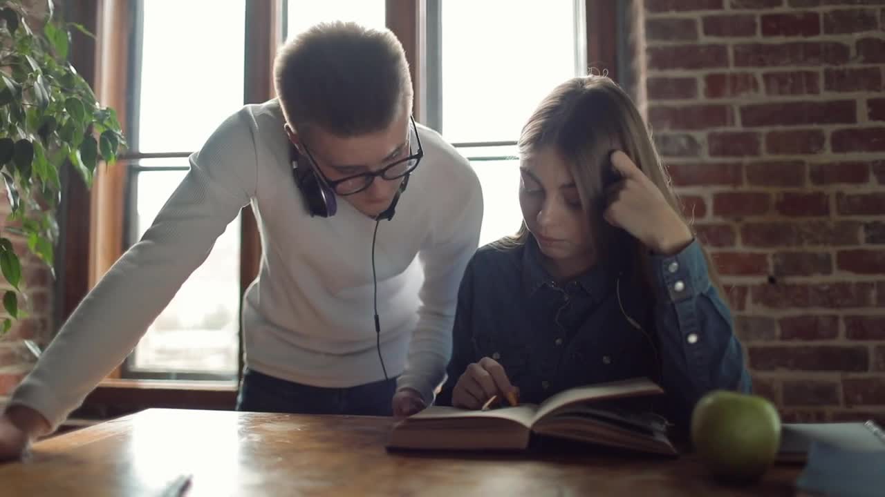 Stock Video Brother Helps Sister With School Studies Live Wallpaper For PC