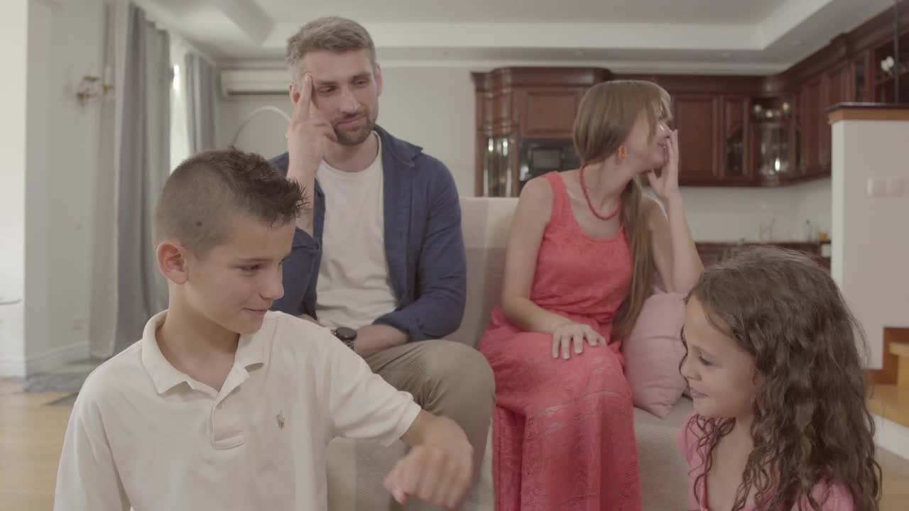 Stock Video Brother And Sister Playing With Their Parents Watching Them Live Wallpaper For PC