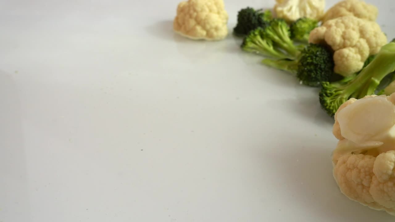 Stock Video Broccoli Splashing Onto A Table Live Wallpaper For PC