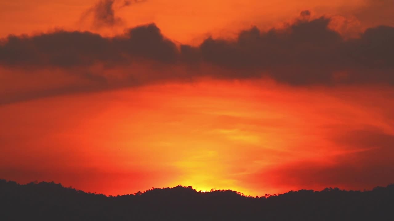 Stock Video Bright Orange Sky At Sunrise Live Wallpaper For PC