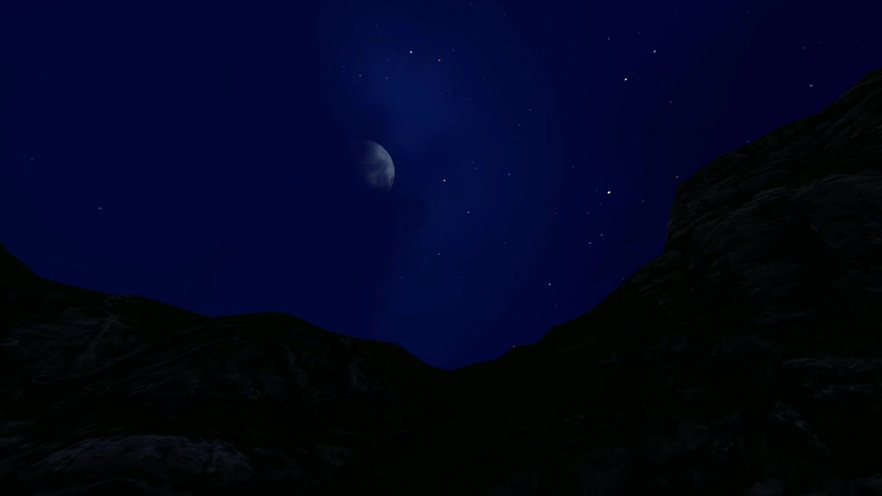 Stock Video Bright Moon In The Dark Sky And Starry Night Live Wallpaper For PC