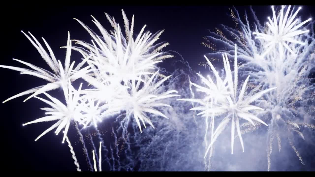 Stock Video Bright Fireworks In The Night Sky Live Wallpaper For PC