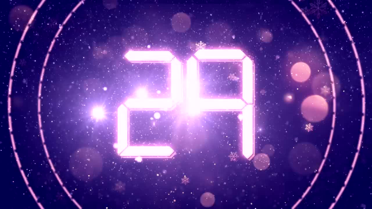 Stock Video Bright Countdown For New Year On Purple Background Live Wallpaper For PC