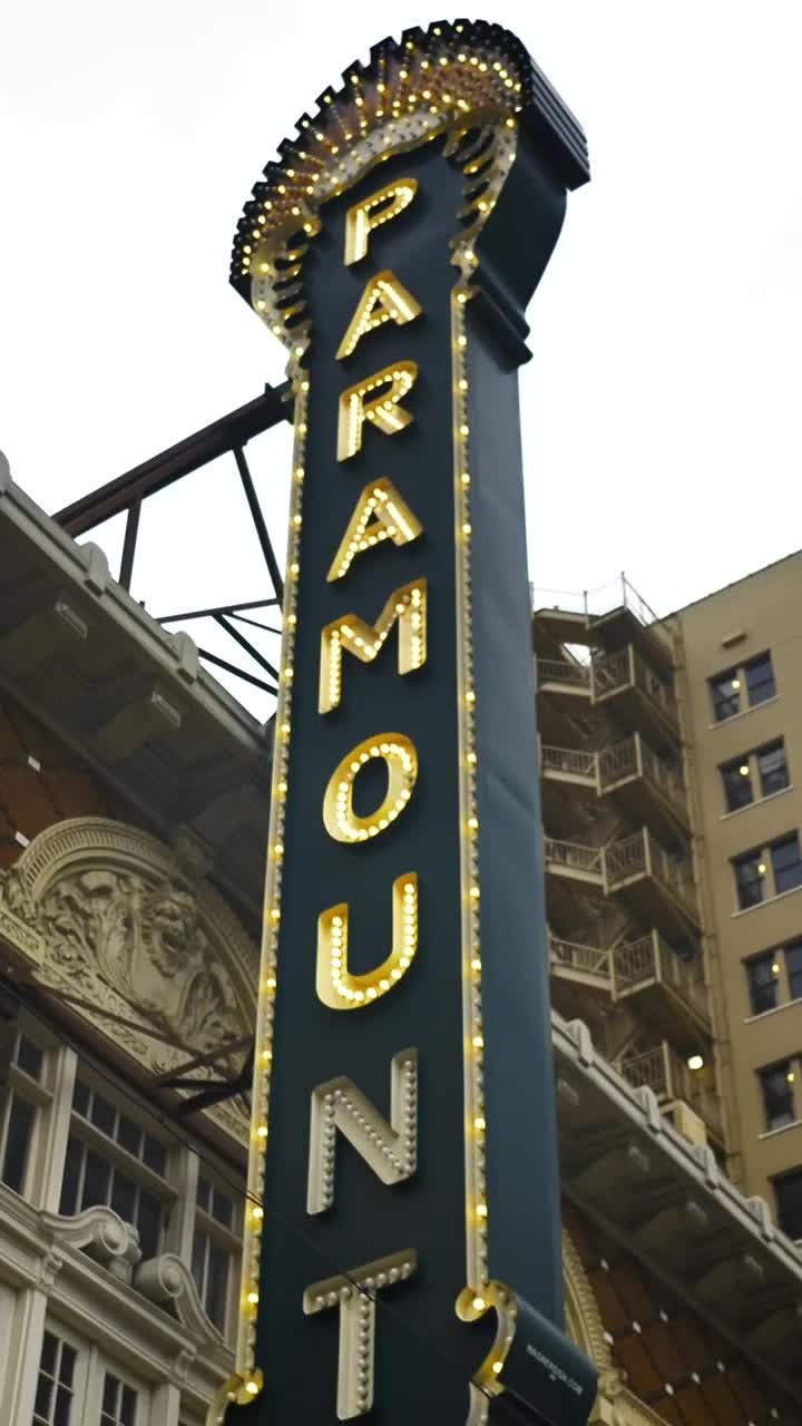 Stock Video Bright And Elegant Canopy At The Entrance Of A Theater Live Wallpaper For PC