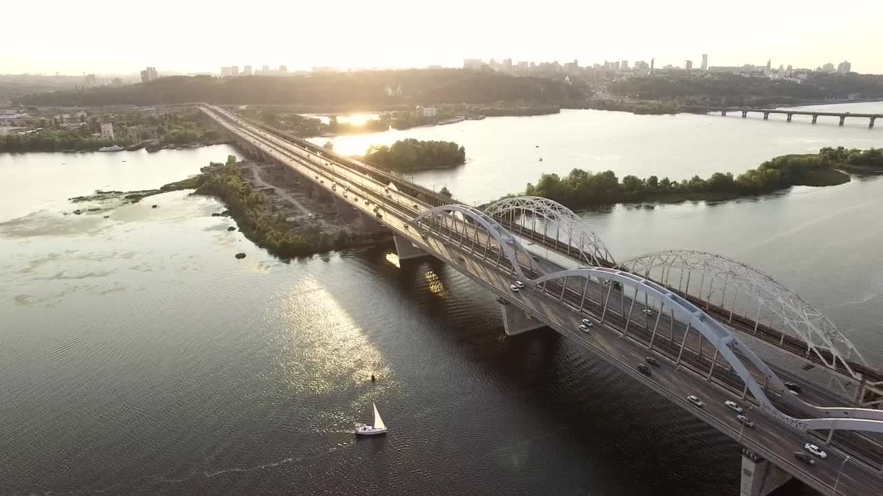 Stock Video Bridge With Traffic In The Sunset Live Wallpaper For PC