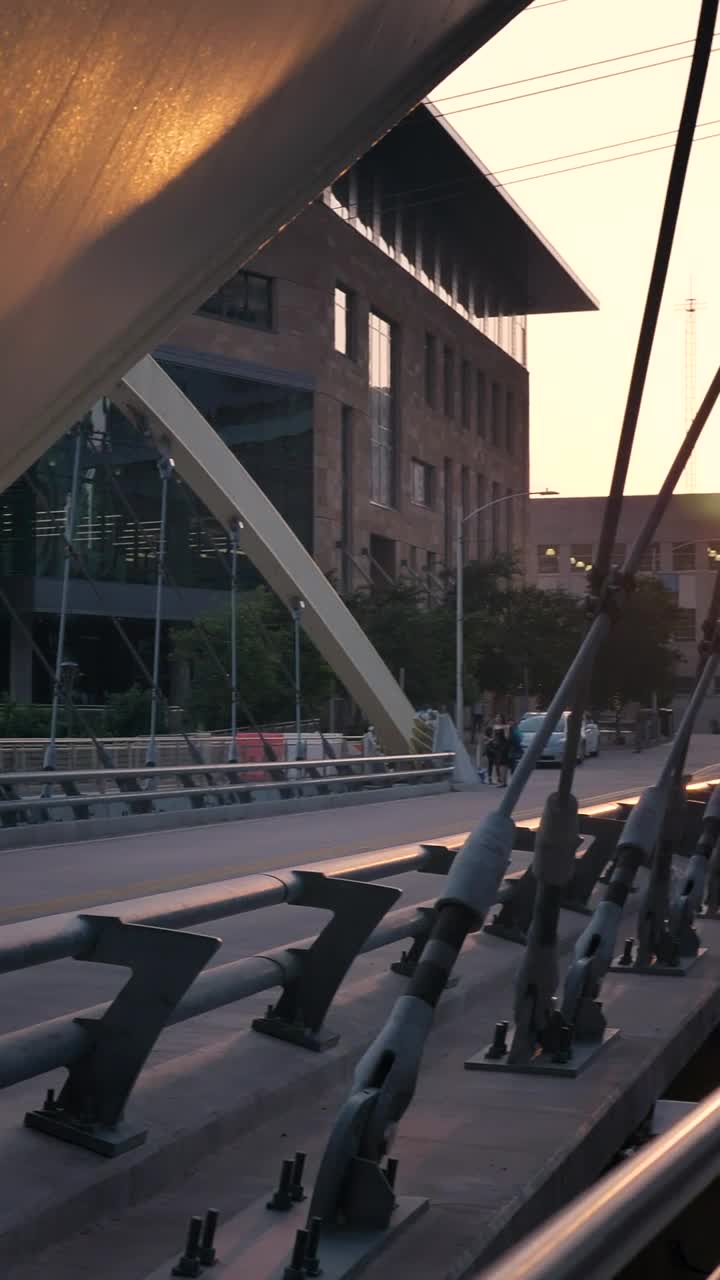 Stock Video Bridge Of Cars And People In The City At Sunset Live Wallpaper For PC