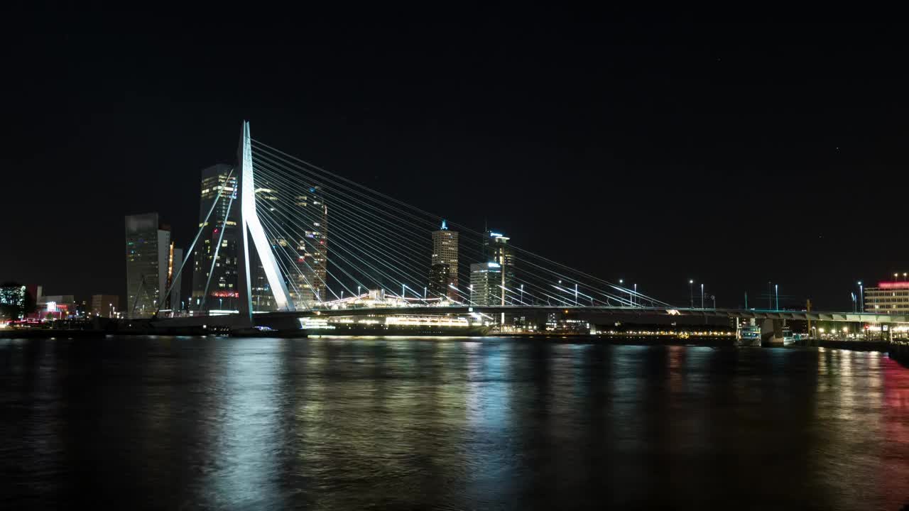 Stock Video Bridge Illuminated Against The Night Sky Live Wallpaper For PC