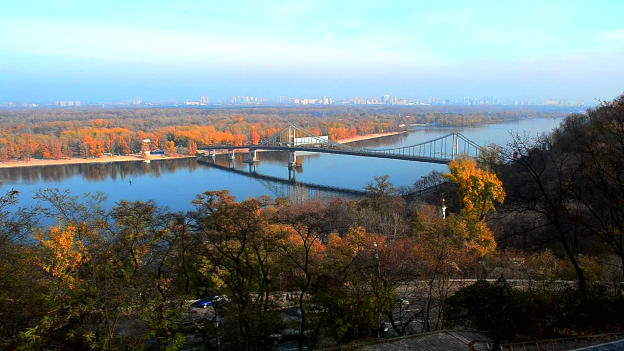 Stock Video Bridge Between Autumn Trees Live Wallpaper For PC