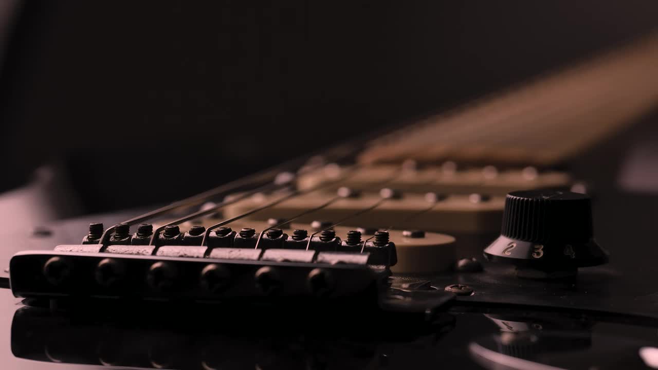 Stock Video Bridge And Level Control Knobs Of An Electric Guitar Live Wallpaper For PC