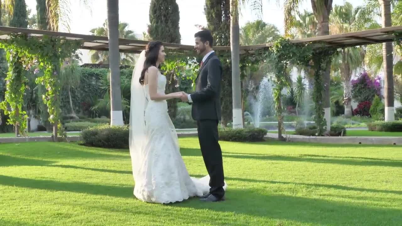 Stock Video Bride And Groom At Their Wedding Standing Head On In A Live Wallpaper For PC