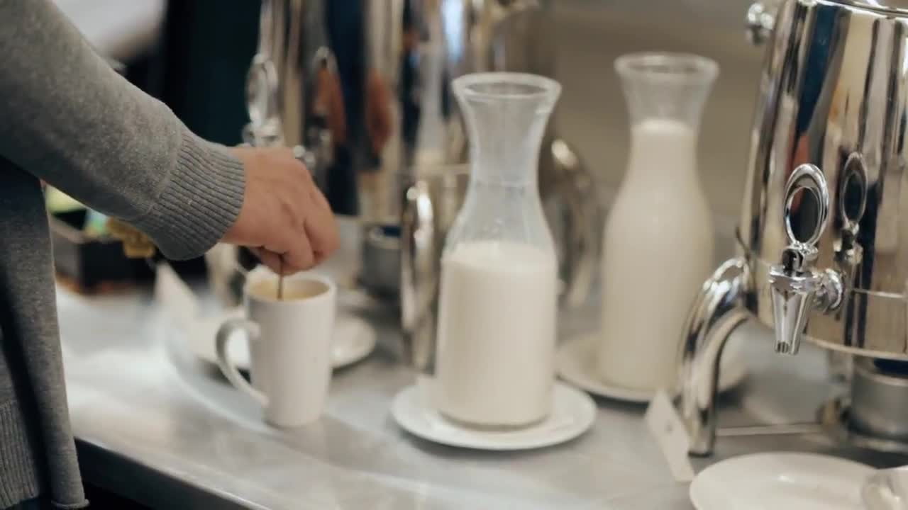 Stock Video Breakfast Bar Or Coffee Bar With A Woman Preparing Tea Live Wallpaper For PC