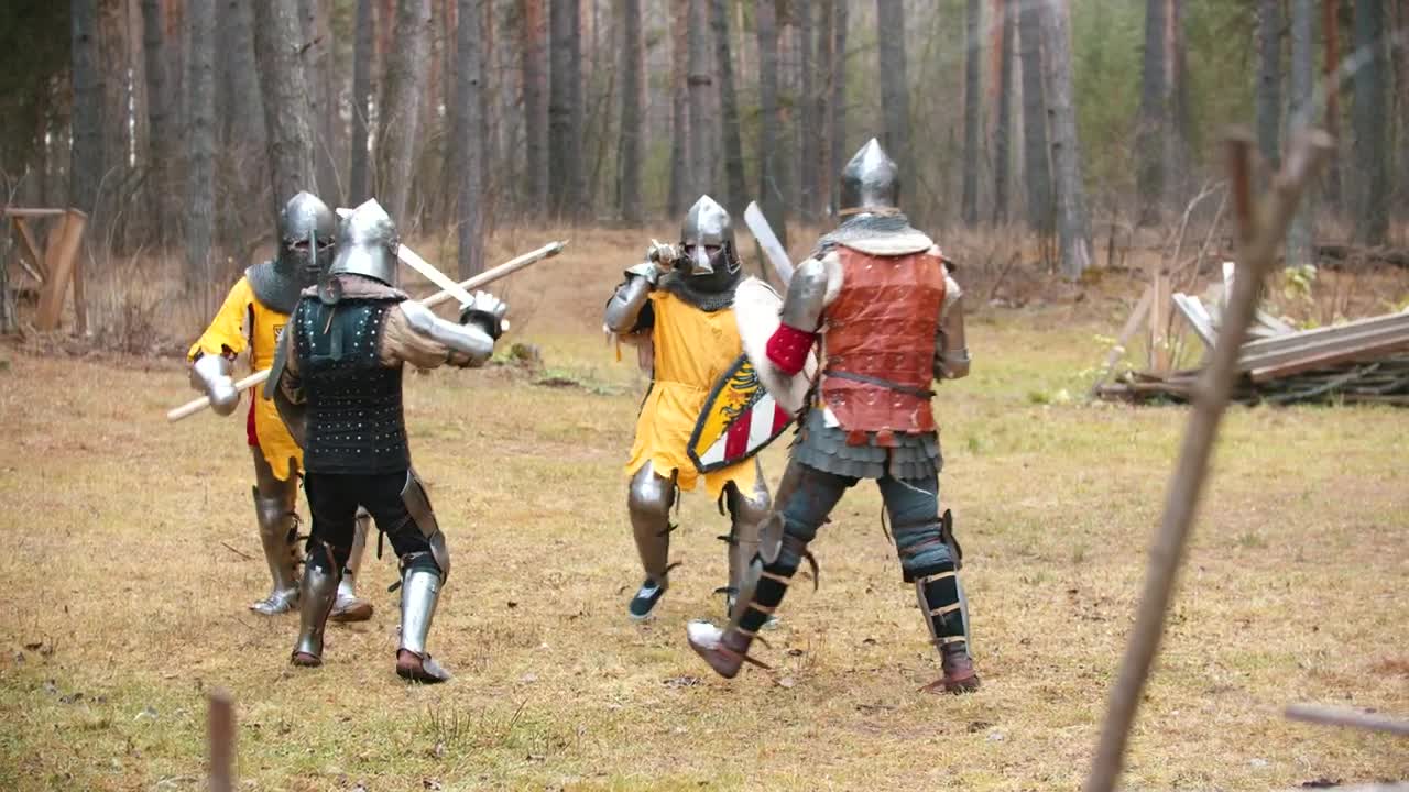 Stock Video Brave Medieval Knights In A Battle Live Wallpaper For PC
