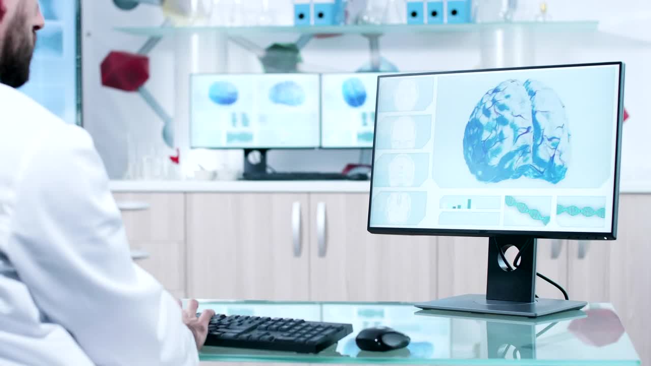 Stock Video Brain Scan On A Monitor Live Wallpaper For PC