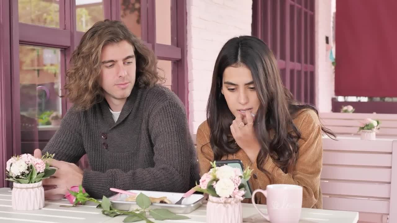 Stock Video Boyfriend Hugs His Girlfriend Distracted On Her Cell Phone Live Wallpaper For PC