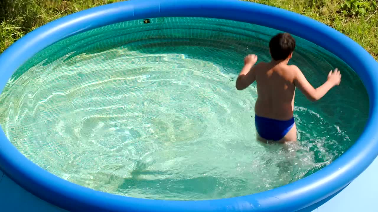 Stock Video Boy Splashing In A Small Pool Live Wallpaper For PC