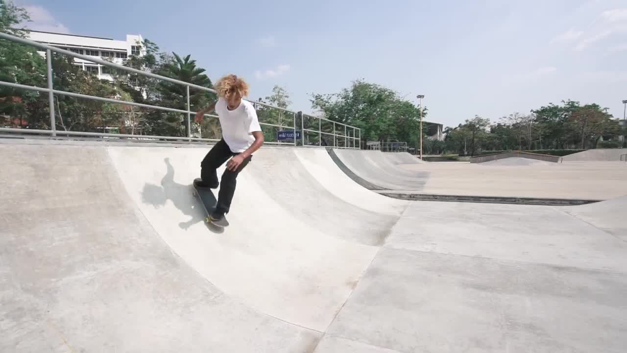 Stock Video Boy Skating On A Ramp In A Park Live Wallpaper For PC