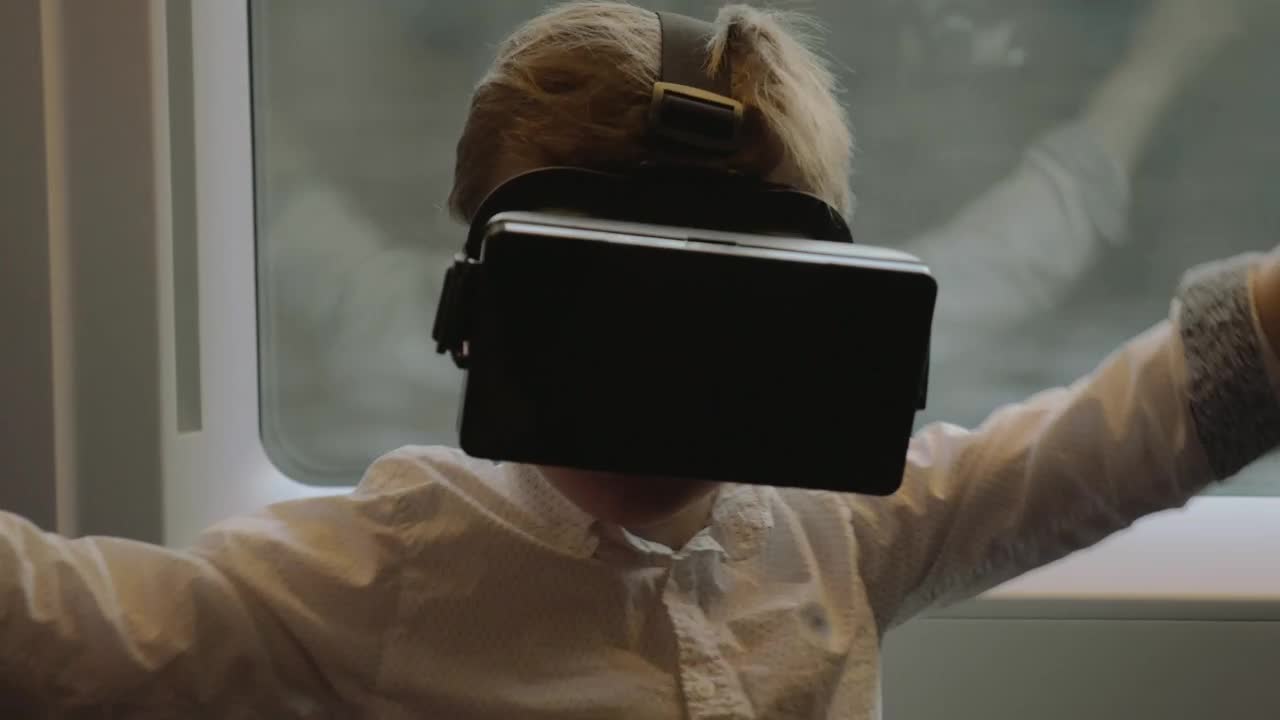 Stock Video Boy Playing With Vr Glasses On A Trip Live Wallpaper For PC