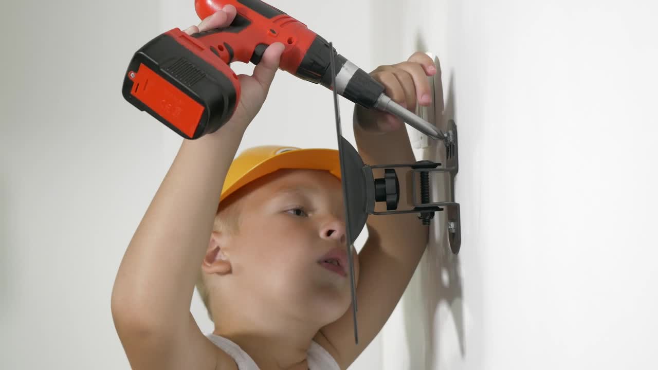 Stock Video Boy Playing With A Toy Drill Live Wallpaper For PC